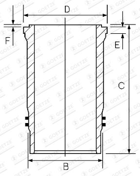 Camasa cilindru Goetze Engine 14-450380-00