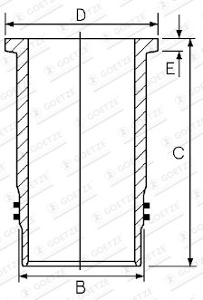 CAMASA CILINDRU GOETZE ENGINE 14-451040-00 - Compatibil cu MAN, VAN HOOL