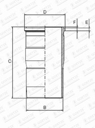 CAMASA CILINDRU GOETZE ENGINE 14-451190-00 - Compatibil cu RENAULT TRUCKS, VOLVO