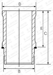 Camasa cilindru Goetze Engine 14-634910-00