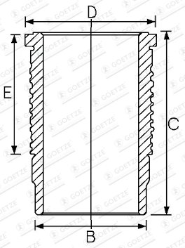 CAMASA CILINDRU GOETZE ENGINE 14-670050-00 - Compatibil cu ERF, MAN, NEOPLAN