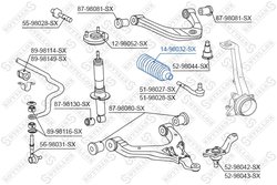 BURDUF CAUCIUC DIRECTIE STELLOX 14-98032-SX - Compatibil cu TOYOTA