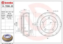Tambur frana Brembo 14.7098.20