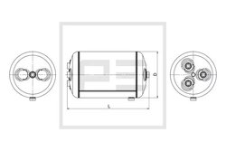 REZERVOR AER SISTEM COMPRESOR PE AUTOMOTIVE 146.501-80A - Compatibil cu VOLVO