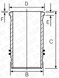 Camasa cilindru Goetze Engine 15-450220-00