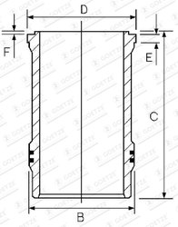 CAMASA CILINDRU GOETZE ENGINE 15-480090-00 - Compatibil cu MACK, RENAULT TRUCKS