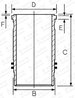 CAMASA CILINDRU GOETZE ENGINE 15-480440-00 - Compatibil cu RENAULT TRUCKS, VOLVO