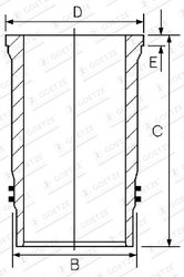 Camasa cilindru Goetze Engine 15-480450-00