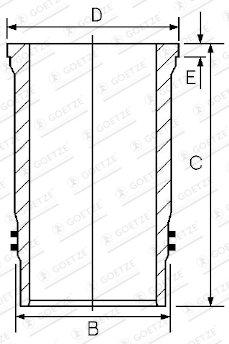 Camasa cilindru Goetze Engine 15-480450-00