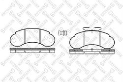 Set placute frana Stellox 153 020-SX