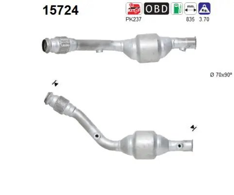 CATALIZATOR AS 15724 - Compatibil cu CITROEN