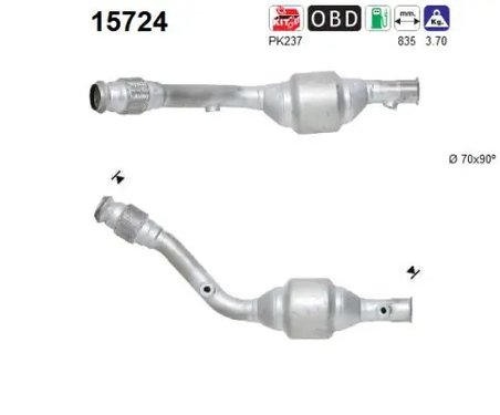 CATALIZATOR AS 15724 - Compatibil cu CITROEN