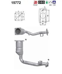 CATALIZATOR AS 15772 - Compatibil cu CITROEN