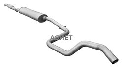 TOBA ESAPAMENT INTERMEDIARA ASMET 16.103 - Compatibil cu CITROEN, FIAT, PEUGEOT