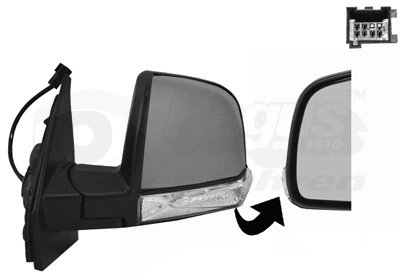 OGLINDA EXTERIOARA VAN WEZEL 1638807 - Compatibil cu FIAT, OPEL