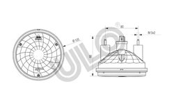 LUMINA CEATA SPATE ULO 1701011 - Piesa auto compatibila cu mai multe marci