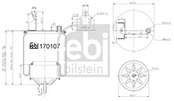 Burduf suspensie pneumatica Febi Bilstein 170107