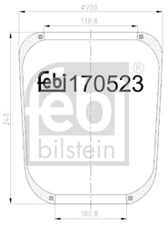 Burduf suspensie pneumatica Febi Bilstein 170523