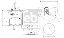 Burduf suspensie pneumatica Febi Bilstein 170805