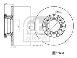 Disc frana Febi Bilstein 171451