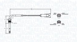 SENZOR TEMPERATURA GAZE EVACUARE MAGNETI MARELLI 172000047010 - Compatibil cu OPEL, VAUXHALL