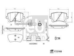 Set placute frana Febi Bilstein 172168