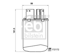 FILTRU COMBUSTIBIL FEBI BILSTEIN 172172 - Compatibil cu NISSAN, RENAULT