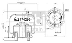 Burduf suspensie pneumatica Febi Bilstein 174299