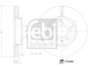 DISC FRANA FEBI BILSTEIN 175496 - Compatibil cu AUDI, SEAT, SKODA, VW