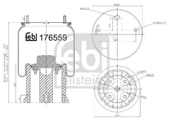 Burduf suspensie pneumatica Febi Bilstein 176559
