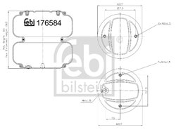 Burduf suspensie pneumatica Febi Bilstein 176581