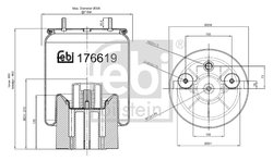 Burduf suspensie pneumatica Febi Bilstein 176619