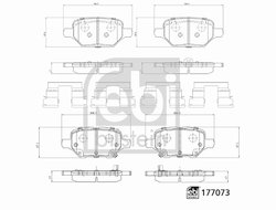 Set placute frana Febi Bilstein 177073