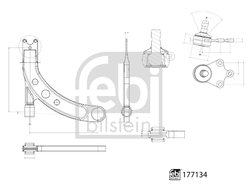 Brat suspensie Febi Bilstein 177134
