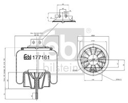 Burduf suspensie pneumatica Febi Bilstein 177161