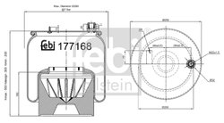 Burduf suspensie pneumatica Febi Bilstein 177168