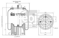 Burduf suspensie pneumatica Febi Bilstein 177595
