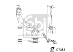 Brat suspensie Febi Bilstein 177835