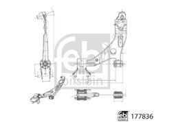 BRAT SUSPENSIE FEBI BILSTEIN 177836 - Compatibil cu FORD