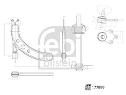 Brat suspensie Febi Bilstein 177899