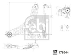 BRAT SUSPENSIE FEBI BILSTEIN 178644 - Compatibil cu HYUNDAI, KIA