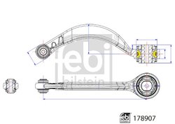BRAT SUSPENSIE FEBI BILSTEIN 178907 - Compatibil cu JAGUAR