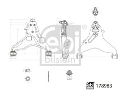 BRAT SUSPENSIE FEBI BILSTEIN 178983 - Compatibil cu MITSUBISHI
