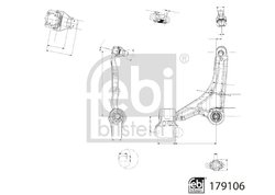 BRAT SUSPENSIE FEBI BILSTEIN 179106 - Compatibil cu FORD, FORD USA, LINCOLN