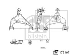 BRAT SUSPENSIE FEBI BILSTEIN 179167 - Compatibil cu TOYOTA