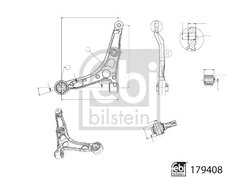 Brat suspensie Febi Bilstein 179408