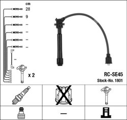 FISE BUJII NGK 1801 - Compatibil cu FIAT, SUBARU, SUZUKI
