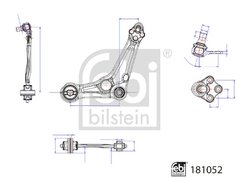 BRAT SUSPENSIE FEBI BILSTEIN 181052 - Compatibil cu RENAULT