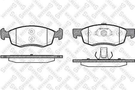 SET PLACUTE FRANA STELLOX 183 032-SX - Compatibil cu CHEVROLET, DACIA, LADA, RENAULT