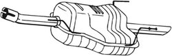 TOBA ESAPAMENT FINALA BOSAL 185-491 - Compatibil cu OPEL, VAUXHALL